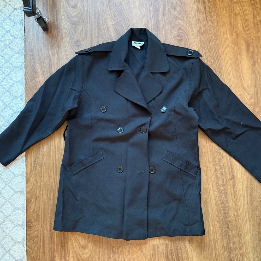 ✨ 3 for $10 Black Double-Breasted Peacoat